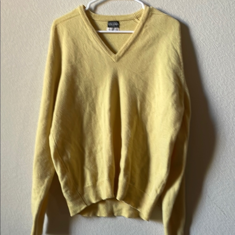 Men's Yellow V-Neck Sweater